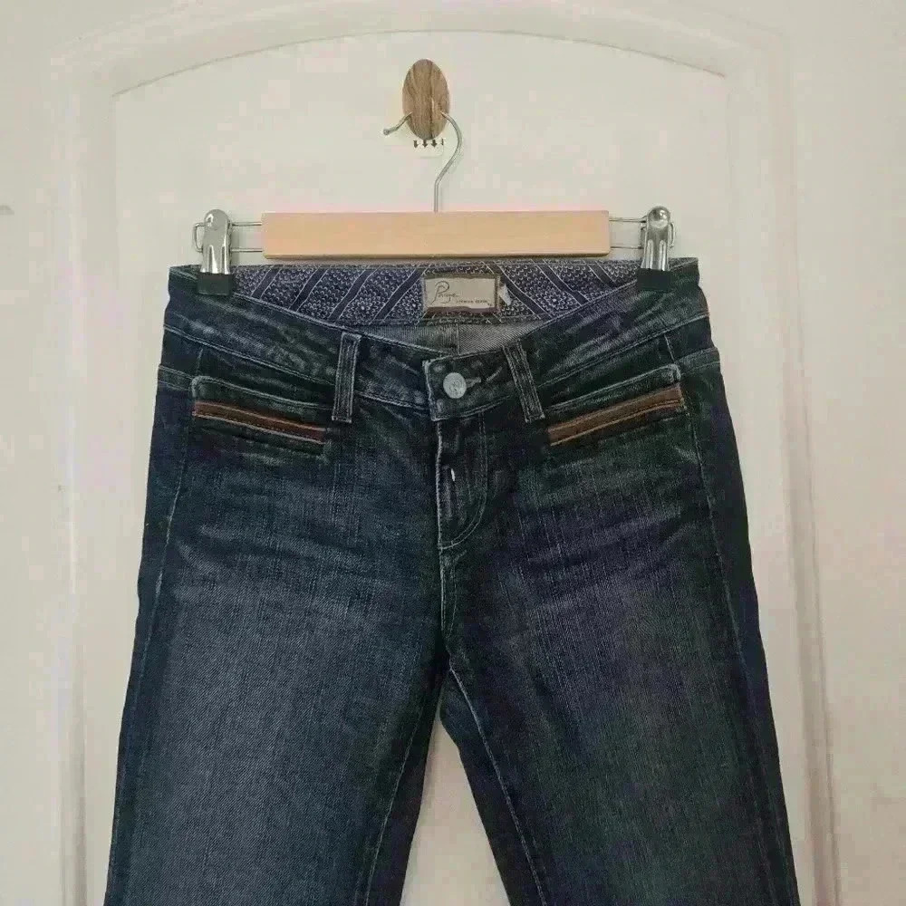 7424 Paige wilton medium wash  straight jeans size26 - Picture 2 of 7